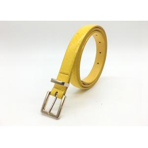 Ferrakiss Women 'S 3/4” Wide Skinny Snake - Grain PU Leather Belt With Metal