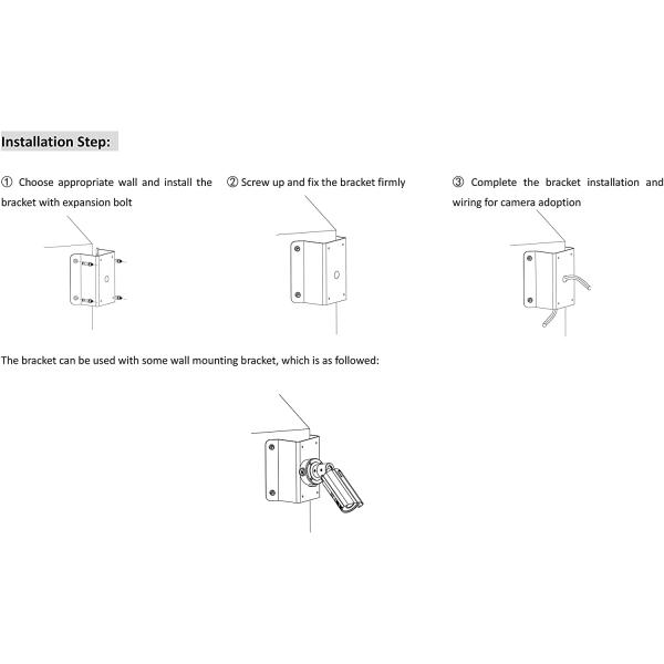 Customized Instruction Pole Mount Universal Corner Bracket for Most Wall Mounts Cameras