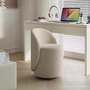 Light Luxury Minimalist Backrest Dressing Table Stool Home Makeup Chair OEM Logo