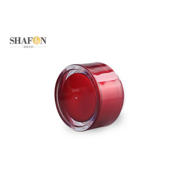 PMMA Cream Jars Cosmetic Packaging , Red Empty Lotion Jars For Skin Care