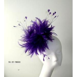 Dyed Hackle And Coque Feather Mounts , Chicken Flower Feather Headband