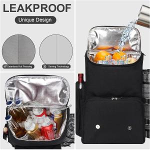 Picnic Backpack for 4 Person with Large Insulated Cooler Bag, Picnic Basket Set