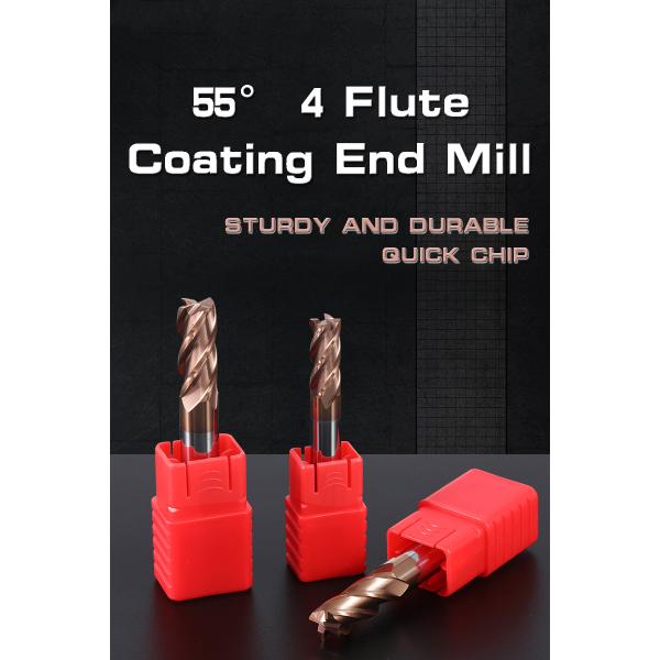 HRC55 Carbide End Mill 6 8 10 12mm 4Flutes Milling Cutter Alloy Coating Tungsten Steel Cutting Tool CNC Maching