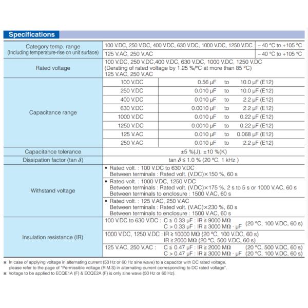 CAP 4700PF Polypropylene Film Capacitor 630V DC Voltage RAD Self Healing Property