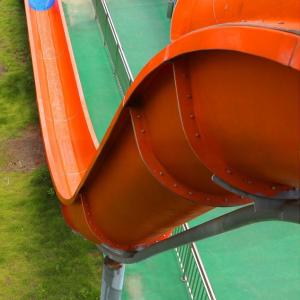 Fiberglass Aqua World High Speed Water Slides Freefall Water Slide OEM Available