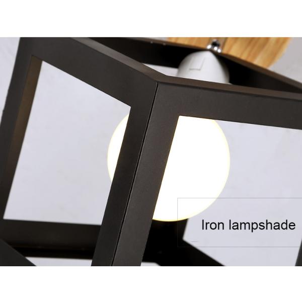 E27 Led Ceiling Light Industrial Nordic Modern Ceiling Lamp for Living Room Bedroom Decor Wood Cube Earth Lamp(WH-WA-58)