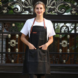 Custom Logo Printed Black Polycotton Twill Fabric Promotion Waterproof Kitchen