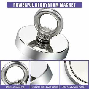 255lbs Pulling Force Round Neodymium Fishing Magnet for River Retrieving in