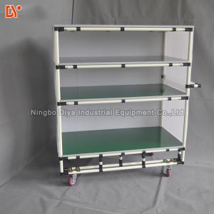 Heavy Duty Industrial Handpush Tote Cart White Lean Pipe Trolley