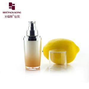 L041 luxury white lotion bottle with golden shoulder ,foam pump bottle