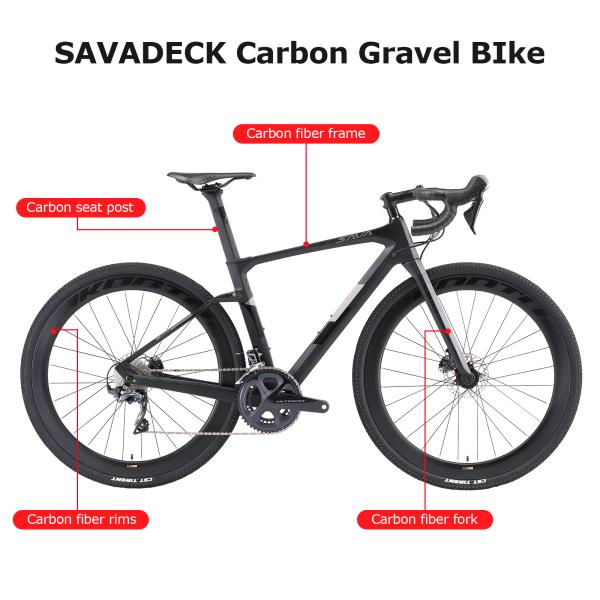 Hydraulic Disc Specialized Carbon Gravel Bike with KMC 110L Chain