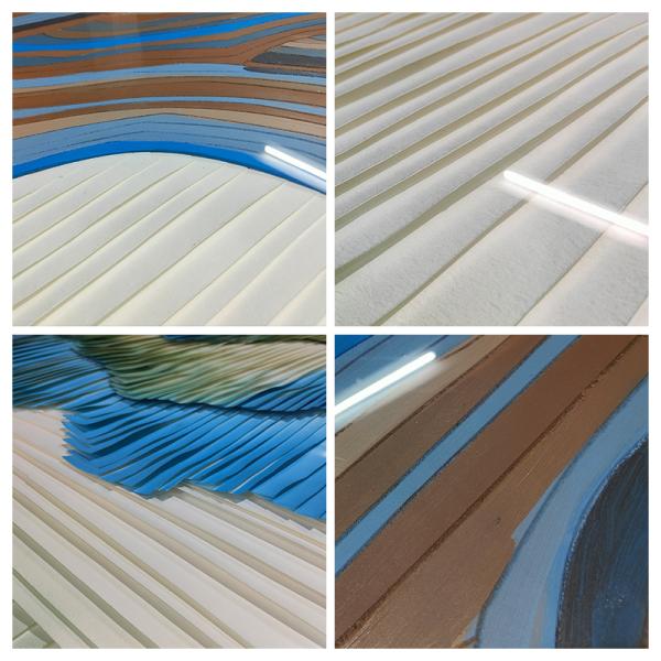 6 Color Print Abstract Still Life Wall Art 3D Handmade Framed Wall Painting Home Decor