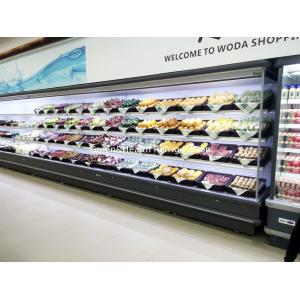 2M White Color Steel Plate Multideck Open Chiller , Multideck Display Fridge