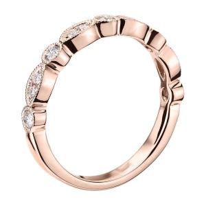 Rose Gold Jewelry 14K Natural Diamond Engagement Ring Round Cut