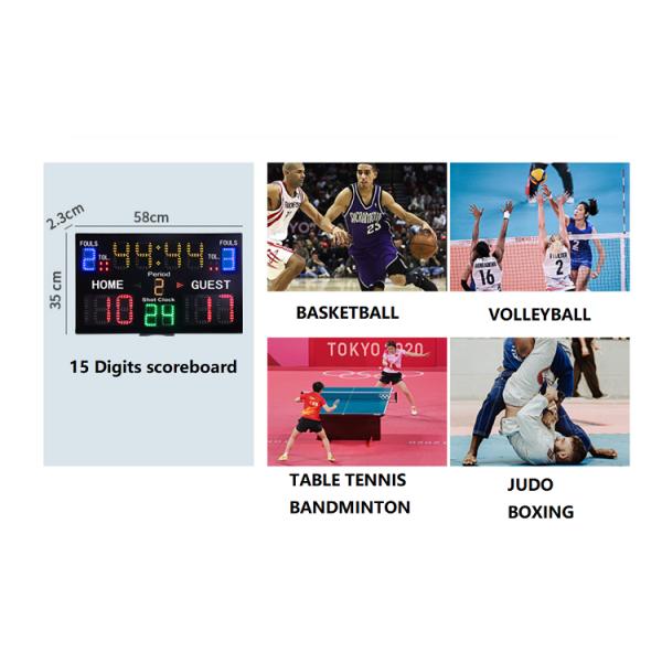 Wireless Remote Control Led Score Board Indoor 24 Second Shot Clock Basketball Electronic Snooker Cricket Soccer Scoreboard SDK