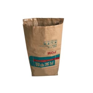 Recycled Pasted Trapezoidal 120gsm Sewn Open Mouth Bags Pinch Bottom