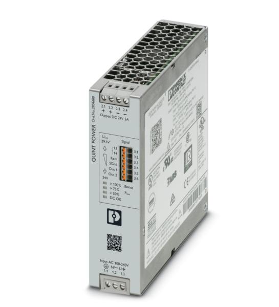 Phoenix QUINT4-pS/1AC/24DC/5 2904600 power module, single-phase AC input, 24V DC