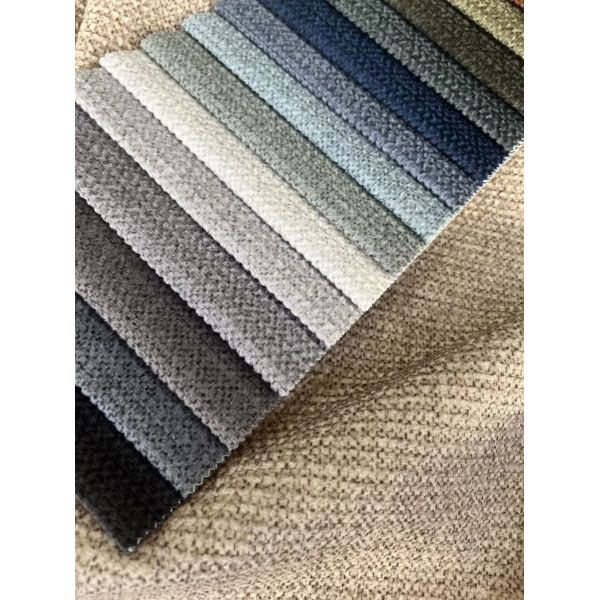 2025 Modern New 100%Polyester Knitted Sofa Fabric Chenille Look Soft Printing Home Textile Fabric for Sofa