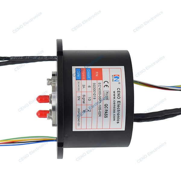 Integrate RS422 Signal & RF Slip Ring with Radio Frequency Rotary Joint For