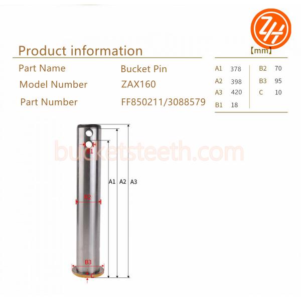 FF850211 3088579 ZAX160 70mm Excavator Bucket Pin For Hitachi
