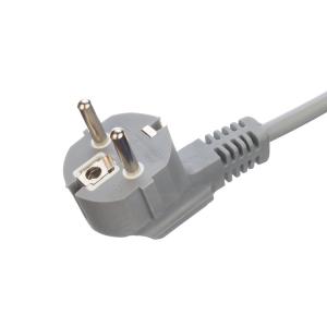 Power Cord Eu Plug With Open Ended Stripped Rings H05vv-f 3g1.0mm2 Cee7/7 Euro