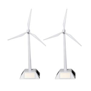 Small Home Garden Decorative Wind Turbine Solar Powered Plastic DIY Kids