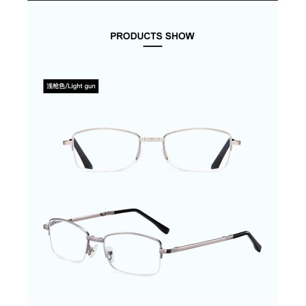 Promotion Metal Frame Reading Eyeglasses 139MM Anti Blue Light AC Lens