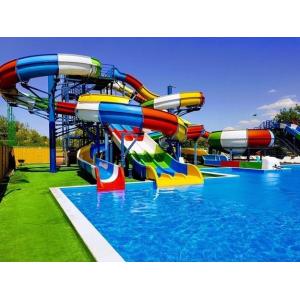 Water Equip Park Carnival Ride Swimming Pool Accessories Fiberglass Slide For