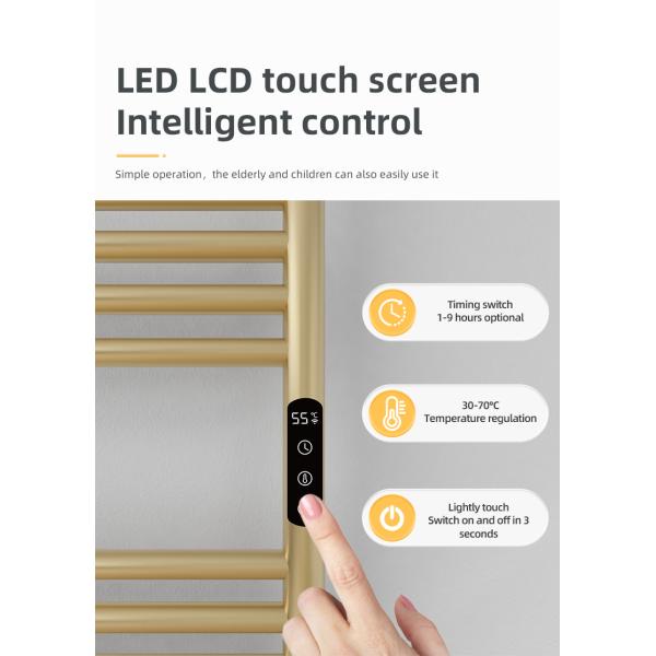 Stainless Steel 10 Bars HEATED Towel Rail Warmer Radiator for Smart Electric Water Heating