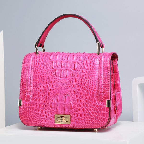 Authentic Genuine Crocodile Skin Female Small Purse Women Handbag Exotic Alligator Leather Lady Cross Shoulder Bag