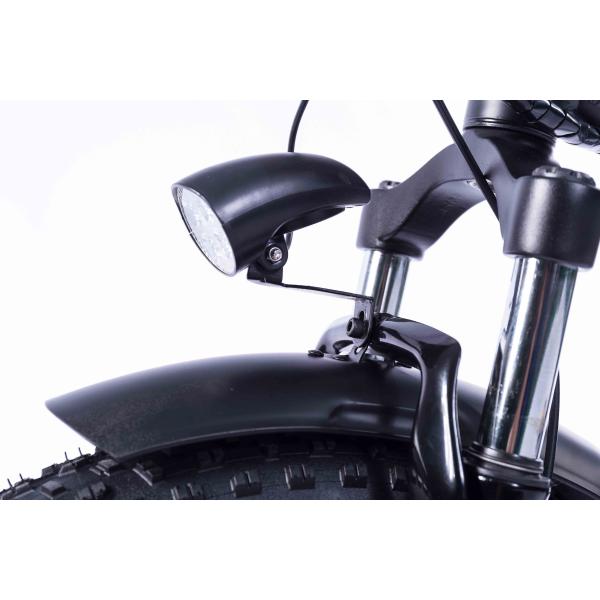 Black 20 Inch Electric Bike , Brushless Motor 36v Fat Wheel Electric Bike