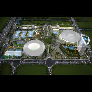ODM Scale Miniature Building Models 1/300 Hengqin International Tennis Center