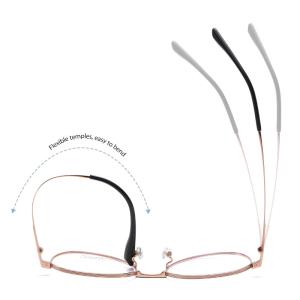 Women Men Titanium Frame Glasses Retro Round Clear Lens Eyeglasses