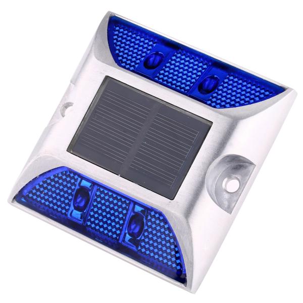 Aluminum 1.2V 600MAH Solar Road Stud Light , Blue Reflective Road Markers