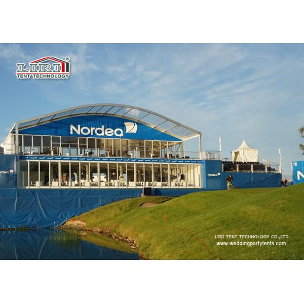 Buy Solid Wall Double Decker Tents Clear Span Structures UV Resistant at wholesale prices