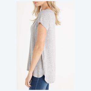 Custom Logo V Neck Clothing T Shirt Women