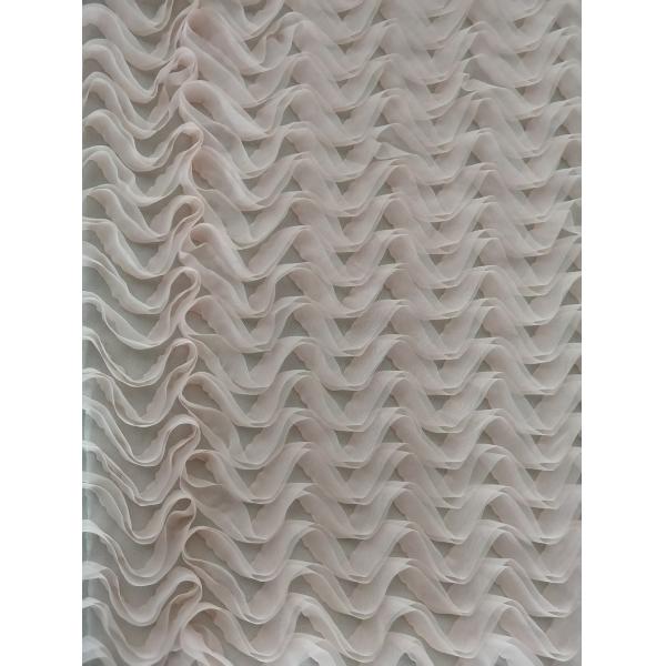 Buy Pink Soft Lace Applique Embroidery Fabric For Evening Dress at wholesale prices