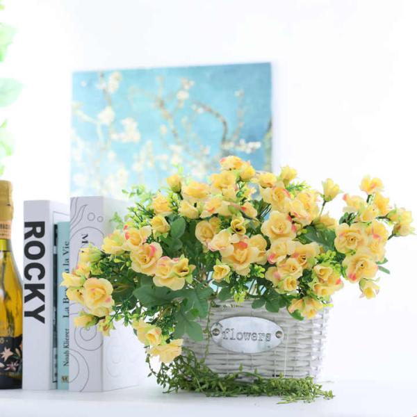 Wholesale Wedding Home Decoration Scene Rose Bouquet Artificial Silk Flowers Bouquet