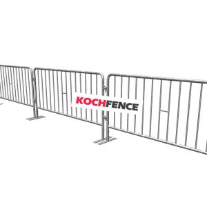 PVC Coated Galvanized Construction Barrier , Stainless Steel Crowd Control