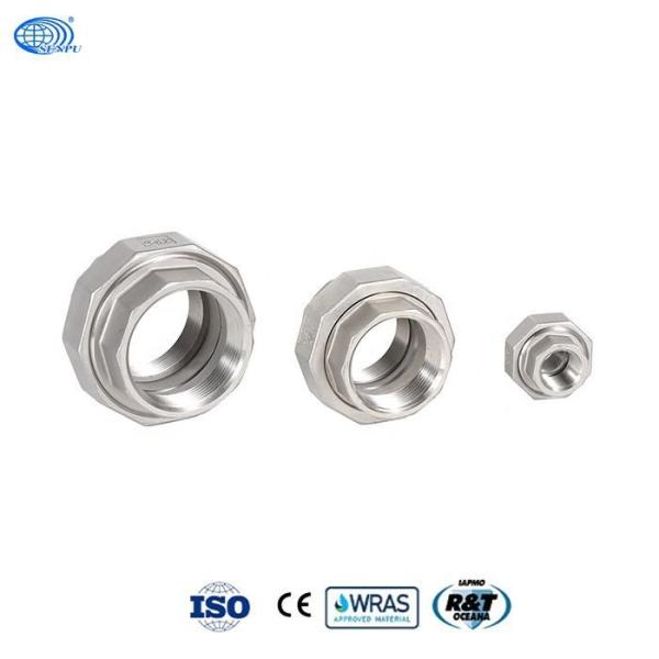 Buy Threaded Hexagonal Stainless Steel Union Coupling Fitting Rustproof at wholesale prices