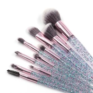 10piece Powder Glitter Facial Makeup Brushes