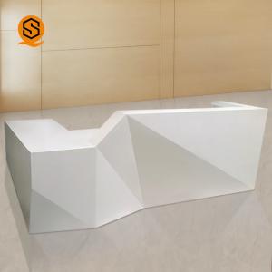High Grade White Solid Surface Salon Hotel Reception Desks