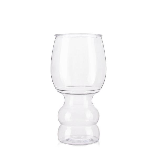 Buy 400 ml Transparent Plastic Cup with an Elegant Design and Unique Shape for Cold Beverages at wholesale prices
