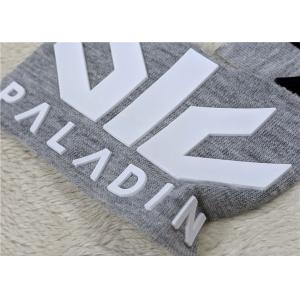 Heat Transfer Silicone Label , Embossed Logo PVC Rubber Patch For Garments