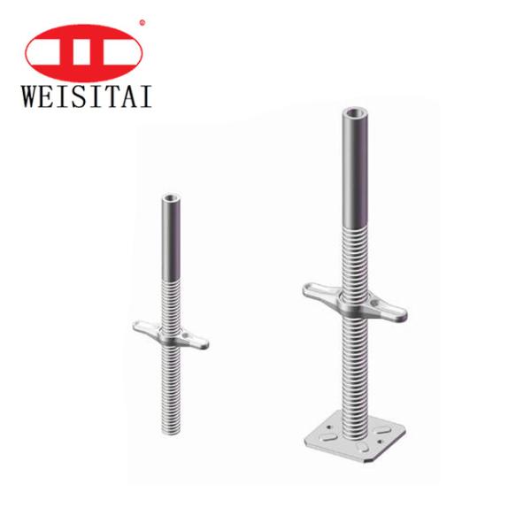 Buy Construction Galvanized Scaffolding Screw Jacks Adjustable 34mm at wholesale prices