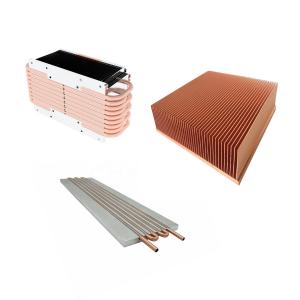 Customized Skived Fin Heat Sink Heat Transfer Copper Screw Mount