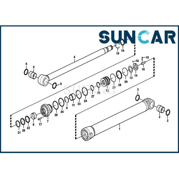 SUNCARVO.L.VO EW230C 14607598 Dipper Arm Cylinder Seal Repair Kit VOE14607598 Service Parts