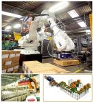 Automatic Stacking Palletizer Robot / Bag Palletizer Machine Single Column