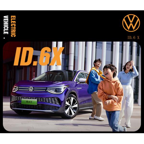 Small Electric Vehicle Vw ID6 2023 EV RHD Car with 7-Seater Electric SUV and Ternary Lithium Battery in White Exterior