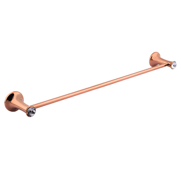 Buy Zinc Alloy and Crystal Bathroom Accessory Single Towel Bar  Plate Rose Gold at wholesale prices